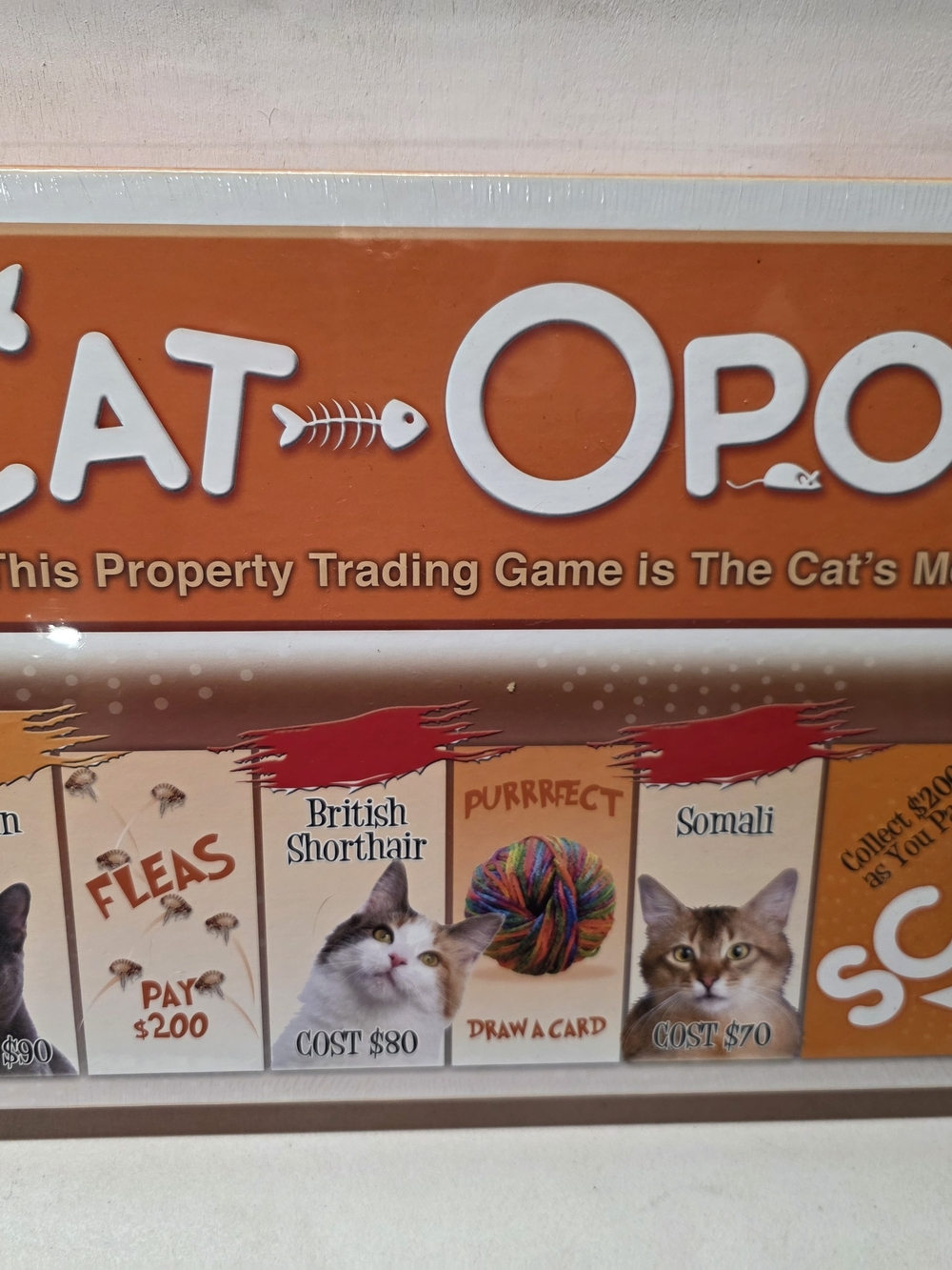 Cat-Opoly Board Game Late for the Sky Cat Property Trading Game NEW SEALED